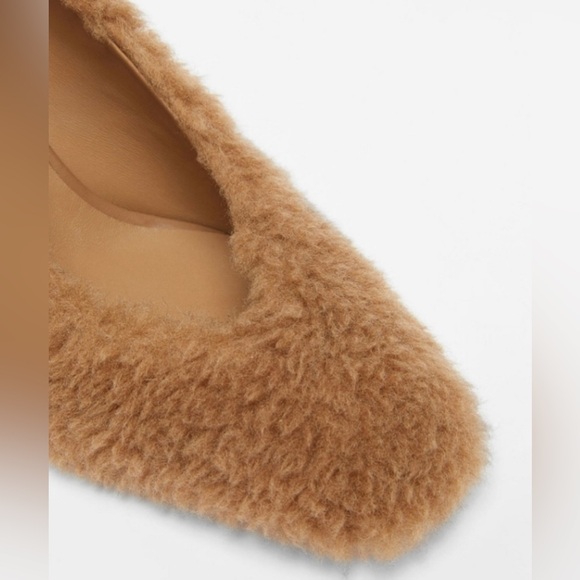 MaxMara Clarec Teddy Camel sling back heel - NEW IN BOX Size 39.5 - Picture 3 of 16